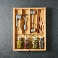 BAMBOO Organisateur Tiroir Escamotable Naturel