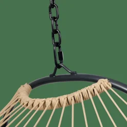 BAZAI Chaise Suspendue Avec Support Noir