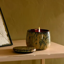 CERAMIC Bougie En Pot Bleu