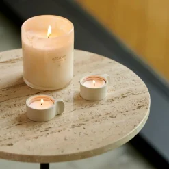 ESCAPE WORLD GOA Bougie Parfumée Dans Un Verre Blanc, Vieux Rose