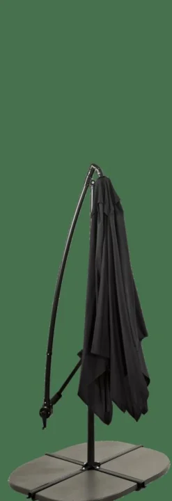 FIJI Parasol Déporté Sans Pied De Parasol Noir