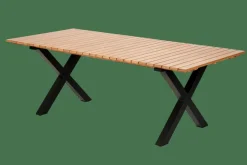 FORMAX Table De Jardin Avec Pieds X Natural/blanc