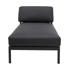 HANNA Chaise Longue Teck Noir