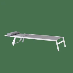 HUGO Chaise Longue Blanc, Gris