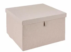 LINOLUX Boîte De Rangement Avec Fermeture éclair Beige