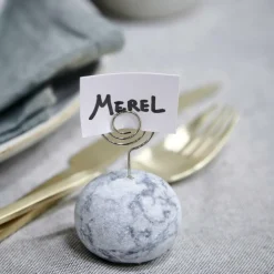 MARBLE Porte-nom Blanc