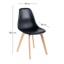 NEW MATS Chaise De Salle à Manger Noir