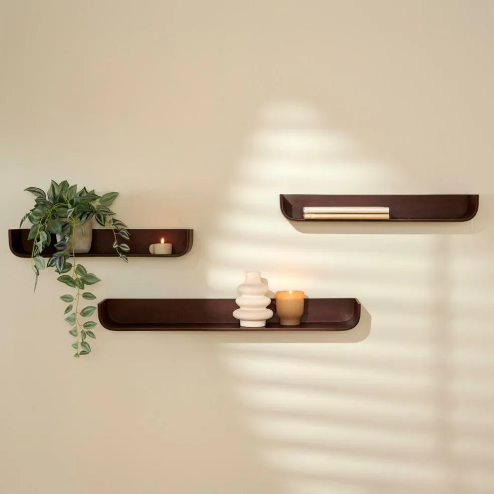 NOMA Étagère à Suspendre S/3 Brun