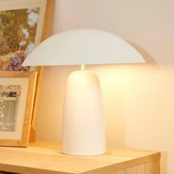 PANDI Lampe De Table Blanc Cassé