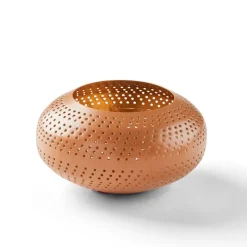 PERFORATO Support Bougie Chauffe-plat Brun Foncé