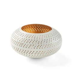 PERFORATO Support Bougie Chauffe-plat Brun Foncé