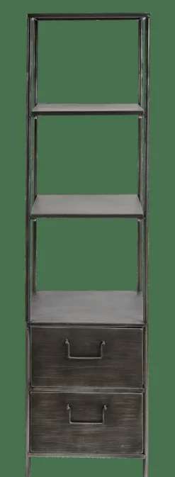 PHARMA Étagère Murale Avec 2 Tiroirs Noir