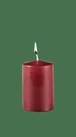 PURE Bougie Cylindrique Rouge Foncé