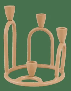 RINGS Bougeoir Pour 4 Bougies Brun Clair
