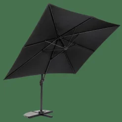 RIVA Parasol Déporté Sans Pied De Parasol Noir