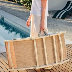 SILVES Chaise Longue Set De 2 Sable