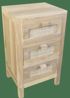 TECK Armoire à 3 Tiroirs Naturel