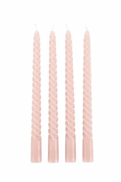 TWIST Bougies Torsadées Set De 4 Vert