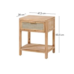WEBSTER Table De Chevet Naturel
