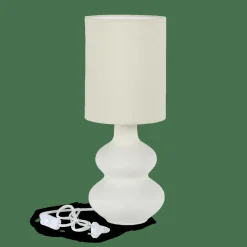 WHITESTONE Lampe De Table Avec Abat-jour E27 Blanc Cassé