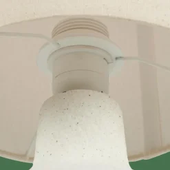 WHITESTONE Lampe De Table Avec Abat-jour E27 Blanc Cassé