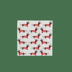 X-MAS DOG Set De 20 Serviettes Multicolore